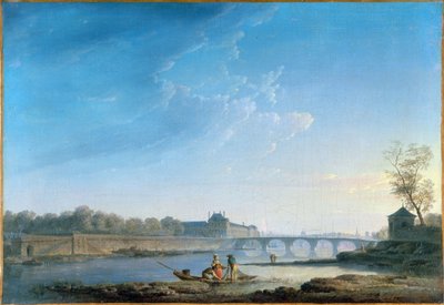 Nábřeží Tuileries a Pont Royal, kolem roku 1780 (olej na plátně) od Alexandre Jean Noel