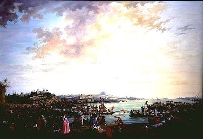 Pohled na řeku Tagus, Portugalsko od Alexandre Jean Noel