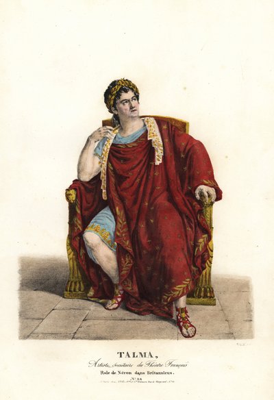 Francois Joseph Talma jako Nero v Britannicus od Jeana Racina, Theater Français od Alexandre Marie Colin