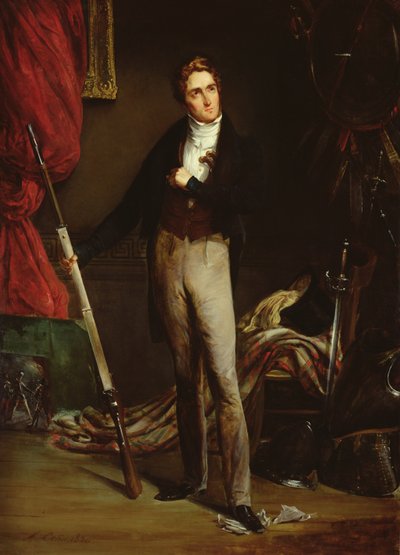 Portrét mladého revolucionáře během francouzské revoluce v roce 1830 (olej na kartonu) od Alexandre Marie Colin