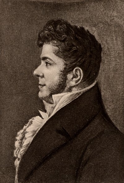 Portrét francouzského spisovatele Stendhala (litografie) od Alexandre Marie Longuet
