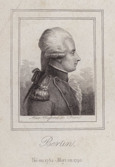 Antoine de Bertin , francouzský básník (rytina) od Alexandre Massard
