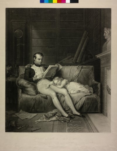 Francouzský císař Napoleon I. Bonaparte (mezzotinta) od Alexandre Vincent Sixdeniers