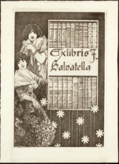 Ex-libris F. Salvatella od Alexandre de Riquer