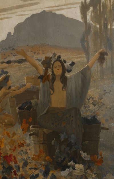 Nástěnné malby, symbolisté. Casa Alegre ze Sagrera, Terrassa. od Alexandre de Riquer
