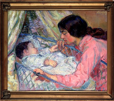 At The Cradle, konec 19. - začátek 20. století od Alexandrovitch Tarkhoff