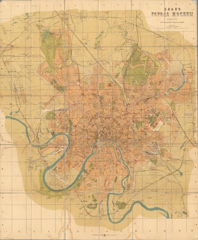 Plán Moskvy, 1916. od Alexei Alexeevich Ilyin