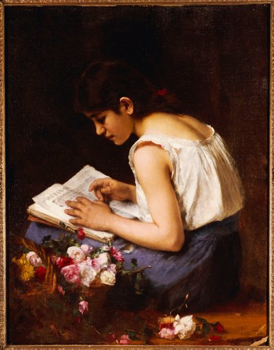 Dívka čtení od Alexei Alexevich Harlamoff