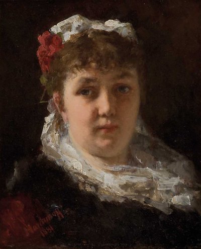 Portrét operní pěvkyně Félia Litvinne 1860-1936, 1881 od Alexei Alexeyevich Harlamov