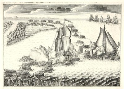 Bitva u ústí Něvy 18. května 1703 20. let 18. století od Alexei Fyodorovich Zubov