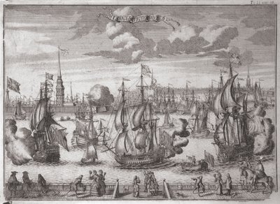 Pohled na Petrohrad, 1727 od Alexei Fyodorovich Zubov