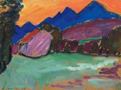 Červený večer - Modré hory, c. 1910. od Alexei Javlensky von