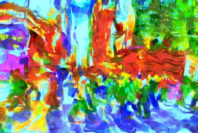 Zelené město,2020,(smíšená média) od Alexei Makhov