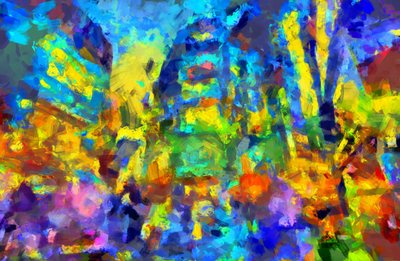 Hodina špičky,2020,(smíšená média) od Alexei Makhov