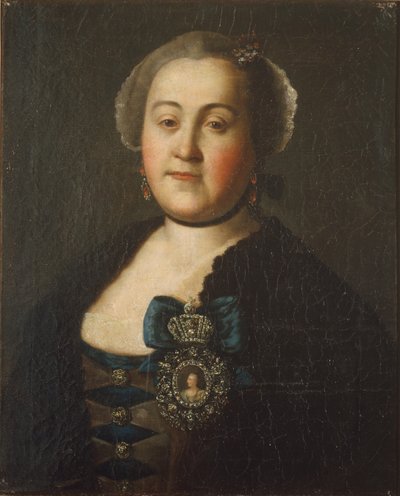 Portrét hraběnky Agrippiny Leontievny Apraxiny, konec 50. let 18. století od Alexei Petrovich Antropov