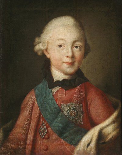 Portrét velkovévody Pavla Petroviče 1754-1801, 1765 od Alexei Petrovich Antropov