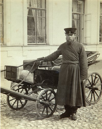 Kočí. Albuminová fotografie od Alexeje Sergejeviče Mazurina (1846-po roce 1914) od Alexei Sergeevich Mazurin