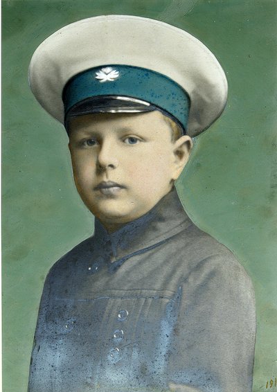 Portrét syna. Fotografie, kvaš od Alexeje Sergejeviče Mazurina (1846-po 1914) od Alexei Sergeevich Mazurin