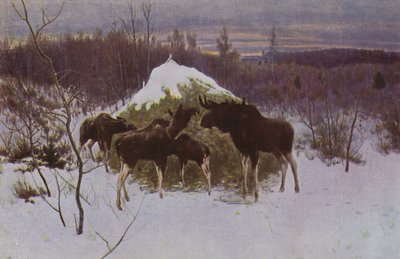 Stádo losů, 1889 od Alexei Steipanovitch Stepanov