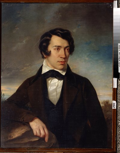 "Autoportrét"" Obraz Alexeje Stěpanoviče Chomjakova (1804-1860) 1842 Státní muzeum Abramcevo Estate, Moskva od Alexei Stepanovich Khomyakov