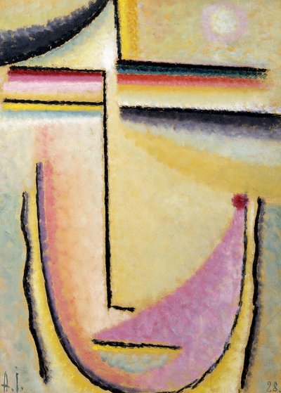 abstraktní hlava; Abstraktní hlava, 1928 od Alexej von Jawlensky