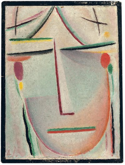 abstraktní hlava; Abstraktní hlava, kolem roku 1921 od Alexej von Jawlensky