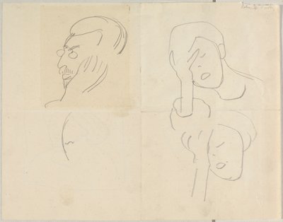 Bildnisskizze Kandinsky od Alexej von Jawlensky