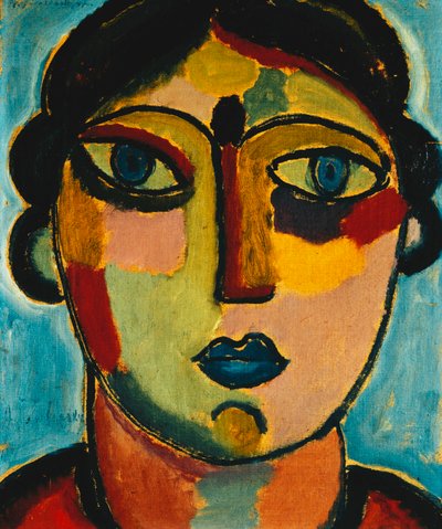 Modrá ústa; Blauer Mund, 1917 od Alexej von Jawlensky