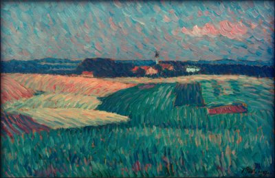 Vesnice v Bavorsku (Wasserburg / Kirch – Eisselfing) od Alexej von Jawlensky
