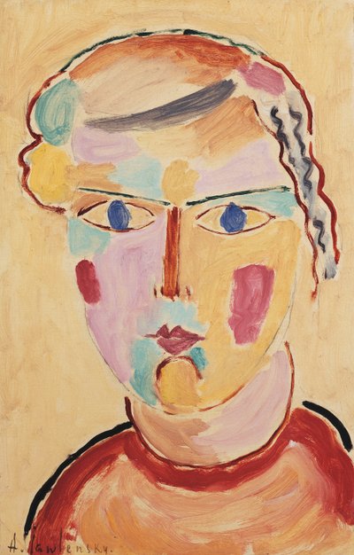Dívka, světlého vzhledu; Hlava dívky, jasné zjevení, 1916 od Alexej von Jawlensky
