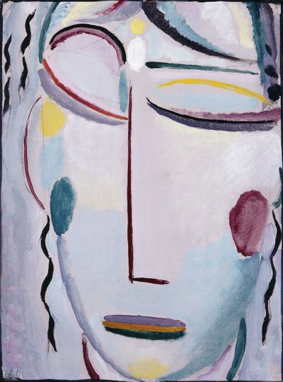 Spasitelská tvář: Vzkříšení aneb Nový život II; Spasitelská tvář: Vzkříšení aneb Nový život II, 1918 od Alexej von Jawlensky