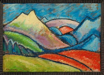 Krajina Oberstdorf (malba na plátně) od Alexej von Jawlensky