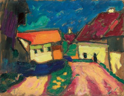 Landscape Study, Village Road, c. 1908 od Alexej von Jawlensky