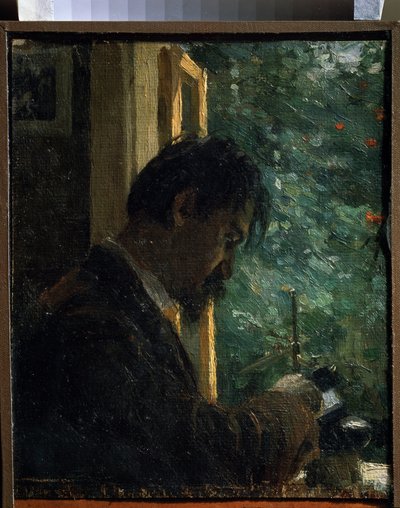 ""Rytec Vasilij Mate (Mathe) (1856-1917) při práci"" Obraz Alexeje von Javlenského (Alexi von Jawlensky, Alexej von Javlenski) (1864-1941) 1892 Státní ruské muzeum Petrohrad od Alexej von Jawlensky