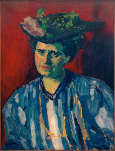 Portrét Hedviky Kubinové od Alexej von Jawlensky