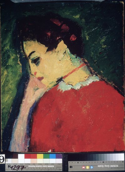 Obraz "Portrét ženy" od Alexeje von Javlenského (Alexi von Jawlensky, Alexej von Javlenski) (1864-1941) 1909 Státní muzeum umění Uzbekistánu, Taškent od Alexej von Jawlensky