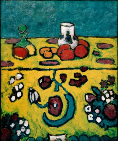 Zátiší s barevnou dekou od Alexej von Jawlensky