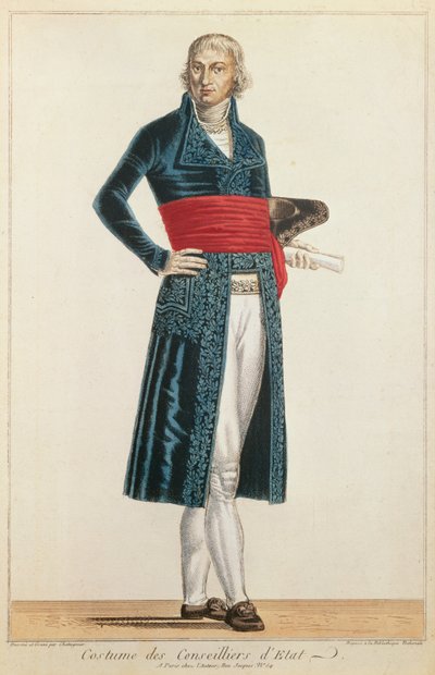 Uniforma státní rady, c.1804-10 (barevná rytina) od Alexis Chataigner