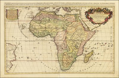Mapa Afriky z roku 1692, Alexis-Hubert Jaillot od Alexis Hubert Jaillot