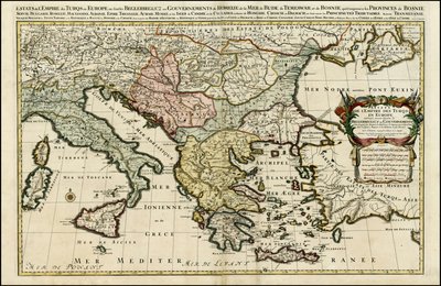 Mapa Turecké říše v Evropě z roku 1692, Hubert Jaillot od Alexis Hubert Jaillot
