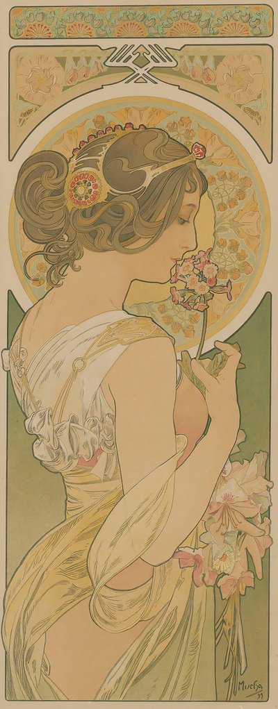Primrose, 1899. od Alfons Marie Mucha