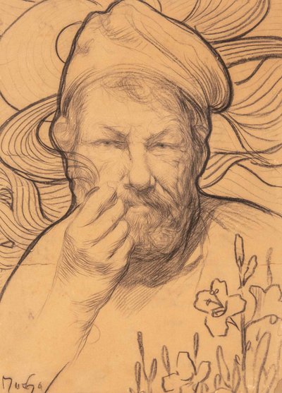 Autoportrét, 1900-1910. od Alfons Marie Mucha