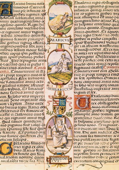 Genealogický strom králů království Asturias a Leon, z "Genealogie králů Španělska" od Alonsa de Cartagena od Alfonso de Cartagena