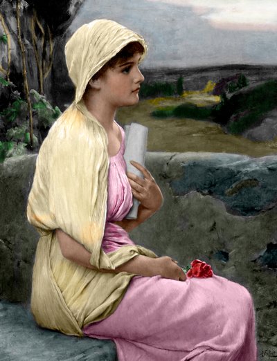 Portrét Hypatie Alexandrijské (370-415) matematičky a filozofky podle obrazu Alfreda Seiferta (1850-1901) (Alexandrinská řecká novoplatonická filozofka Hypatia) Soukromá sbírka od Alfred (after) Seifert