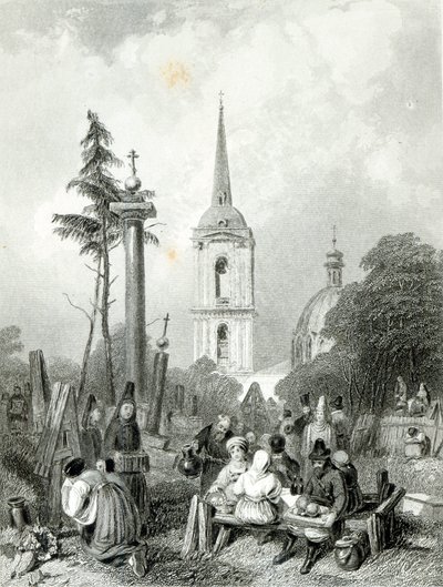 Hřbitov kostela Smolensko, ryl E.Smith od Alfred (after) Vickers