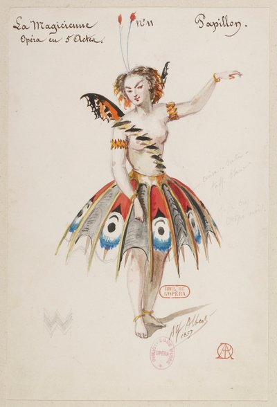 Halévy - La magicienne - kostýmní modely Alfreda Alberta - 11. Butterfly od Alfred Albert