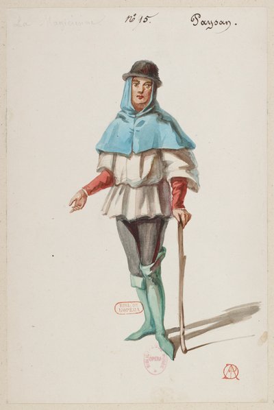 Halévy - La magicienne - kostýmní modely Alfreda Alberta - 15. Paysan od Alfred Albert