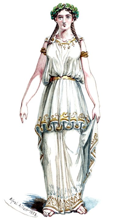 Halévy - La magicienne - kostýmní modely Alfreda Alberta - 21. Mélusine, 3. kostým (retušováno) od Alfred Albert