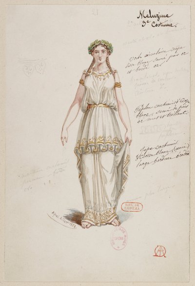 Halévy - La magicienne - kostýmní modely Alfreda Alberta - 21. Mélusine, 3. kostým od Alfred Albert