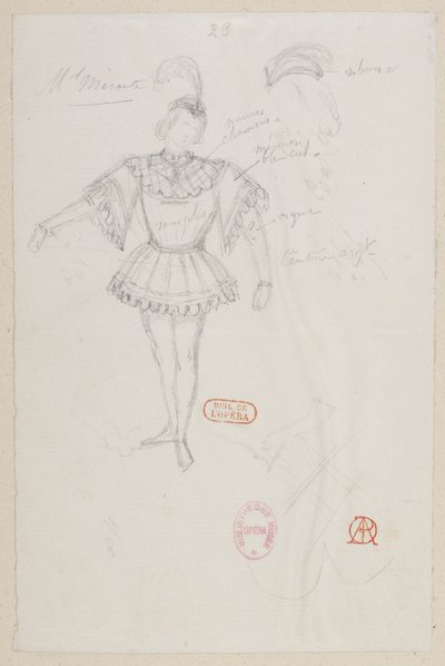 Halévy - La magicienne - kostýmní modely Alfreda Alberta - 23. M. Mérante, (pas de deux) od Alfred Albert